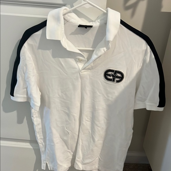 Emporio Armani Black and White Polo Shirt Classic Design - Picture 1 of 4